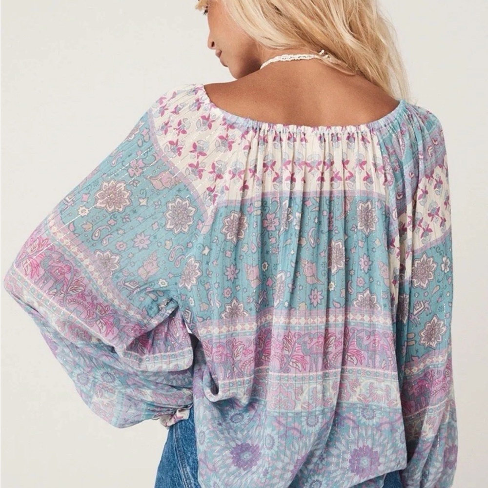 Spell & the Gypsy Collective Lovers Beach Tie Blouse Size XXL Paradise NWT - Picture 3 of 7